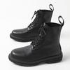 [Customized] New Martin boots men's Korean version high-top men's boots velvet British style leather medium-top boots 6028-T