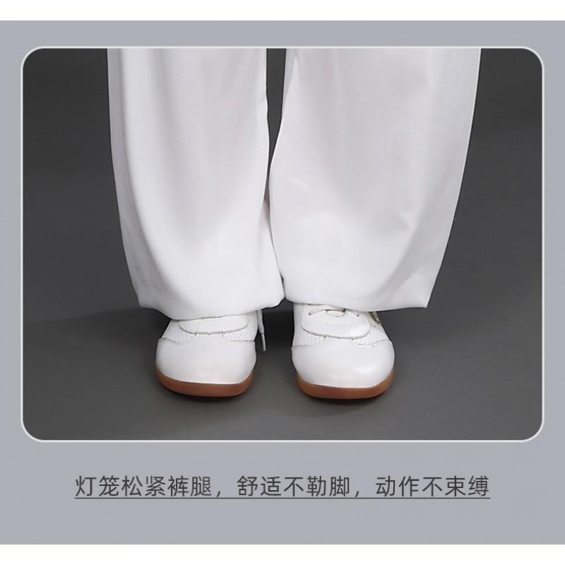 Wushu Practice Uniforms Men Women Cotton-Silk Blend Martial Arts Suits Tai Chi Qigong Team Performances