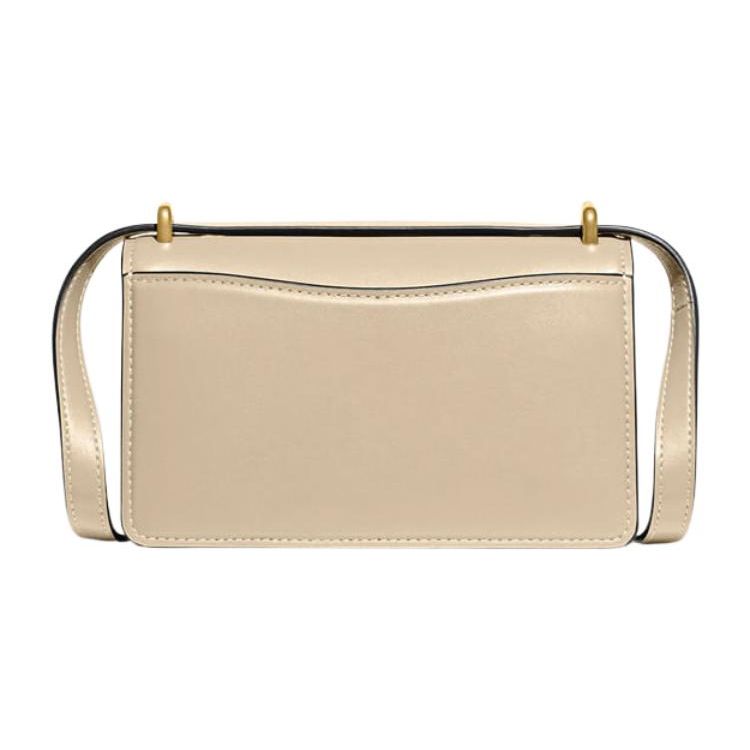 Coach Bandit 18 Gold Letter Logo Flap Solid Color Calfskin Crossbody Shoulder Bag Women bags Ivory CD724-B4IY