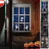 Halloween Scary Window Cover Horror Female Ghost Window Curtain Indoor Outdoor Party Haunted House Window Door Decoration Poster