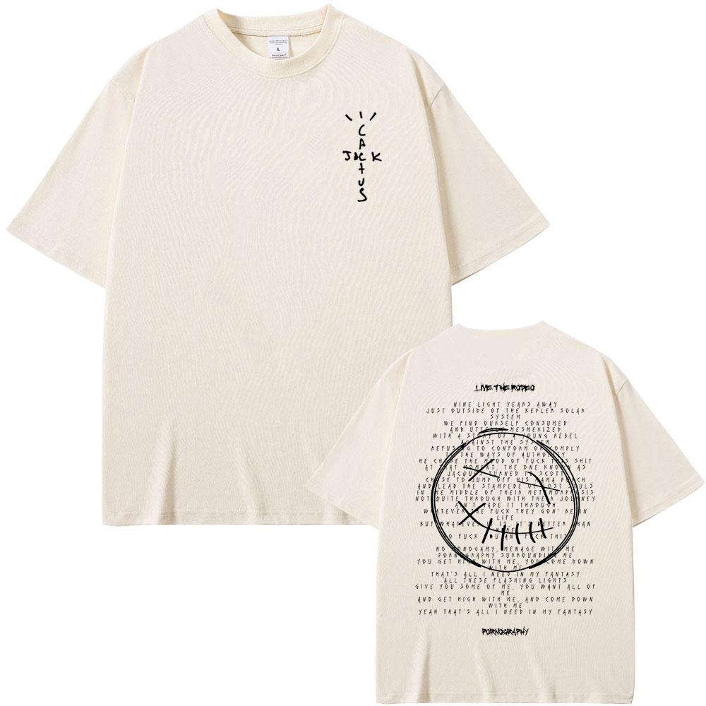 Rapper Cactus Graphic Cotton T Shirt Unisex Hip Hop Tee Fashion Jack Short Sleeve Tshirt Summer Oversized Tshirts Tops