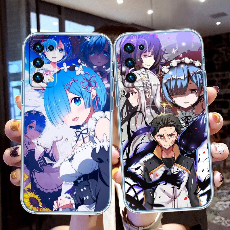 Чехол для телефона Re Zero Emilia Ram Rem для Motorola Moto G10 G20 G30 G31 G32 G34 G35 G41 G42 G50 G51 G52 G55 G60 G60S G62 G71 G72 G75