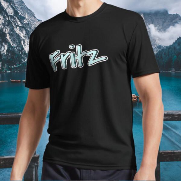 New Shirt Blue Fritz lettering in graffi Logo Active T-Shirt Mens Womens Tees Top Funny Size S to 5XL