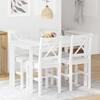VidaXL Dining Set 5 Pcs White