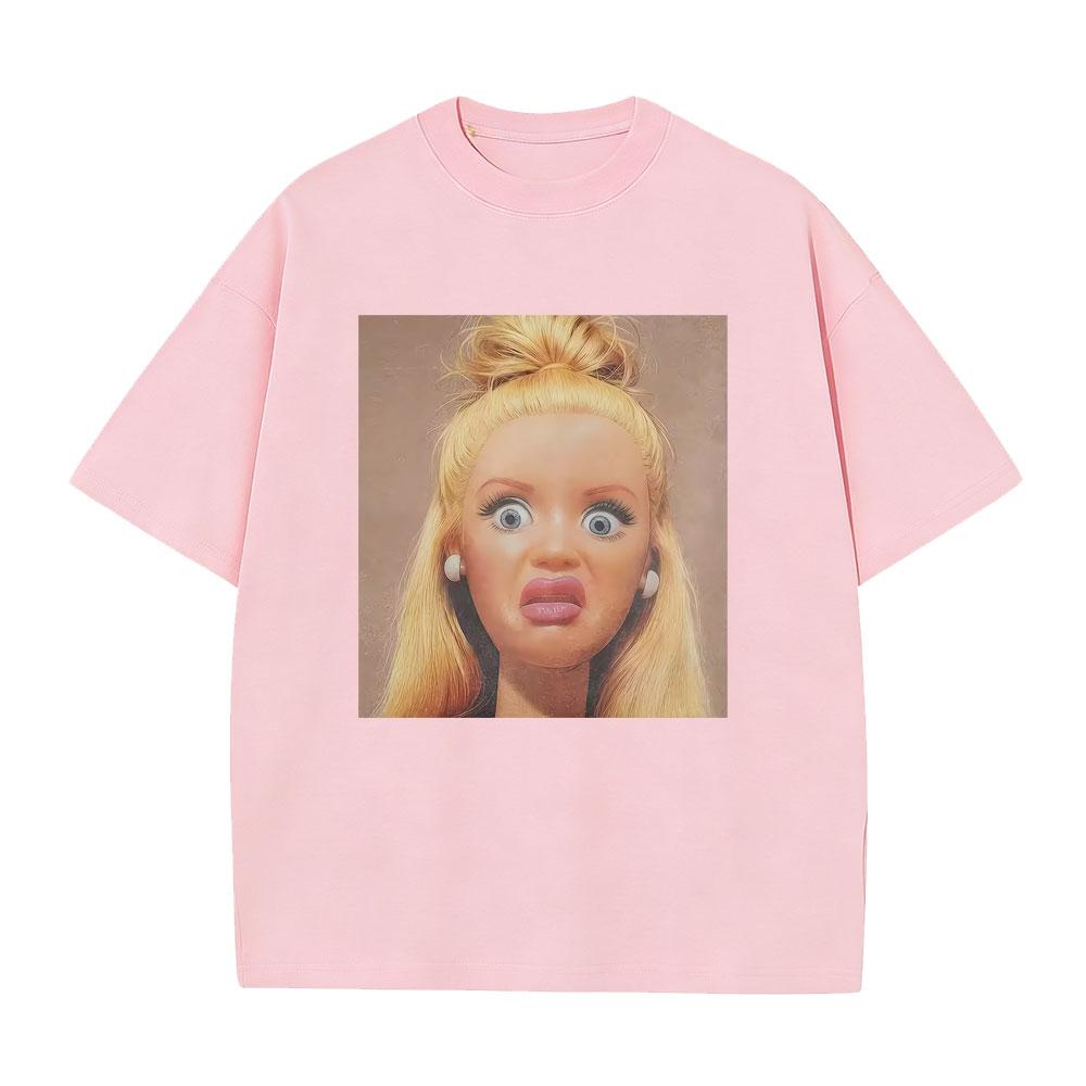 Hot Funny Disgusting Doll Meme Graphic Tshirt Unisexs Womens High Quality Cotton T Shirts Unisex Oversized Short Sleeve Tshirts
