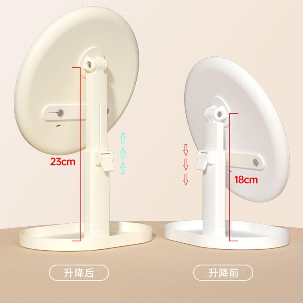 Rotatable Makeup Mirror with LED Light Tricolor Light Portable Cosmetic Mirror  Business