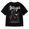Size 8XL Men Casual T-shirt Teenager Student Tee American Vintage Motorcycle Man Print T-shirt Loose Large Size Large Top