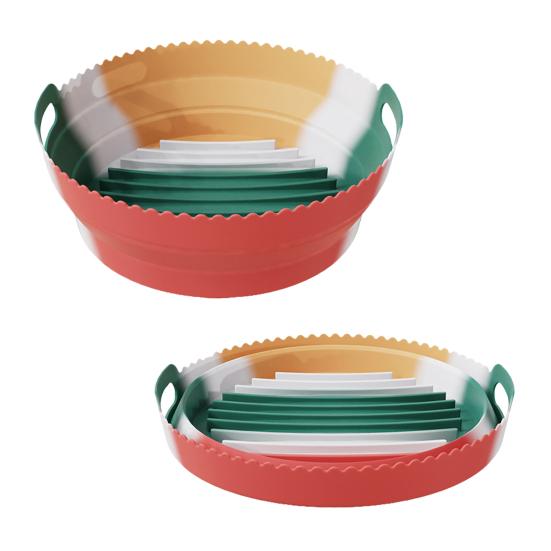 Silicone Air Fryer Liners Reusable Square Airfryer Liners for 4-6 QT Food-Grade Baking Pan Liner Air Fryer Accessories