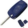 Key Shell for Fiat Panda Bravo Qubo Grande Punto Idea Stilo - 2 Buttons Blue - Remote Fob with Blade Phonillico®