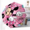 Disney Minnie Mouse,Pink,Polka Dots Manual Opening and Closing Umbrella, 8-Rib Reinforced Folding Design, Lightweight