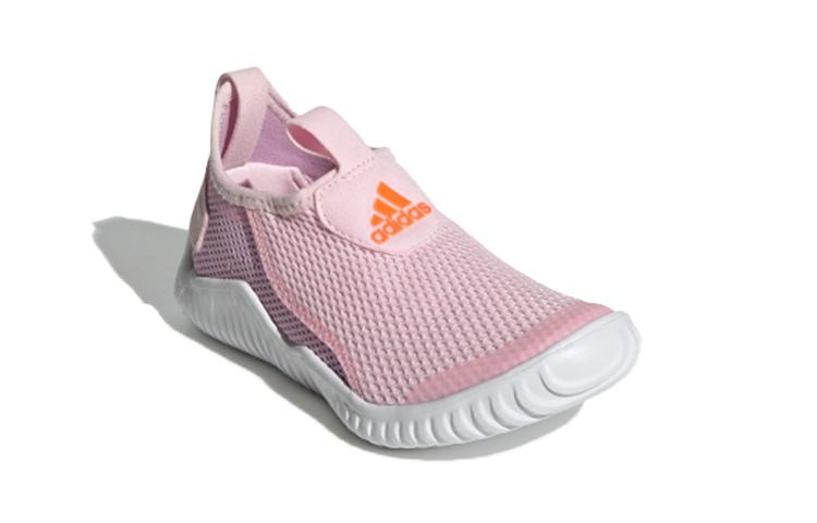 adidas Rapidazen S .Rdy C Нескользящие Износостойкие Средней Высоты Детские Беговые Кроссовки Розово-Белые FZ3955