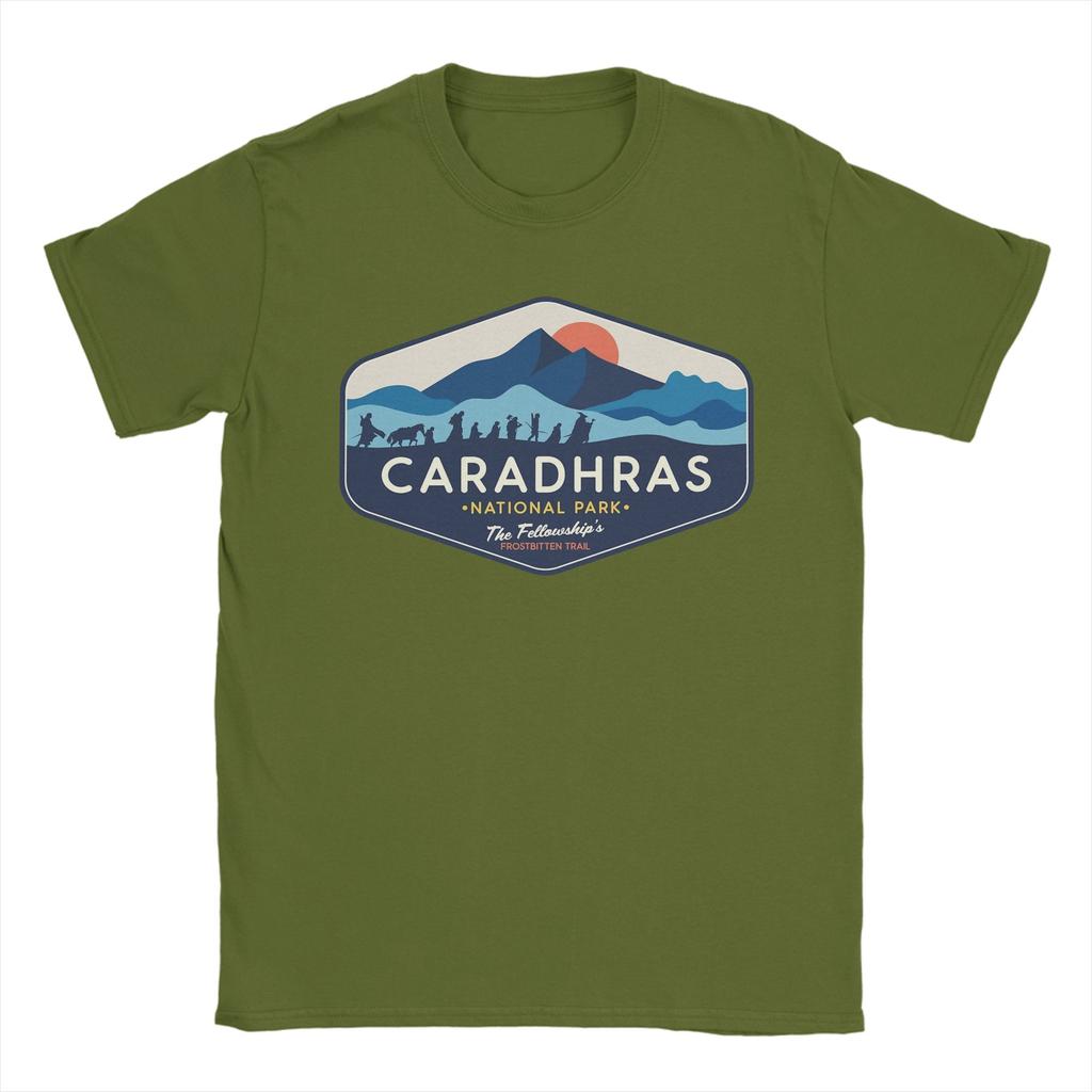 Unisex Caradhars National Park The Fellowships Frostbitten Trail T Shirt LLords Of The RRings 100 Cotton Tees Printed TShirt