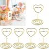 10-50pcs Mini Place Card Holder Table Number Holders Table Card Holders Wedding Heart Shaped Table Sign Picture Photo Holder