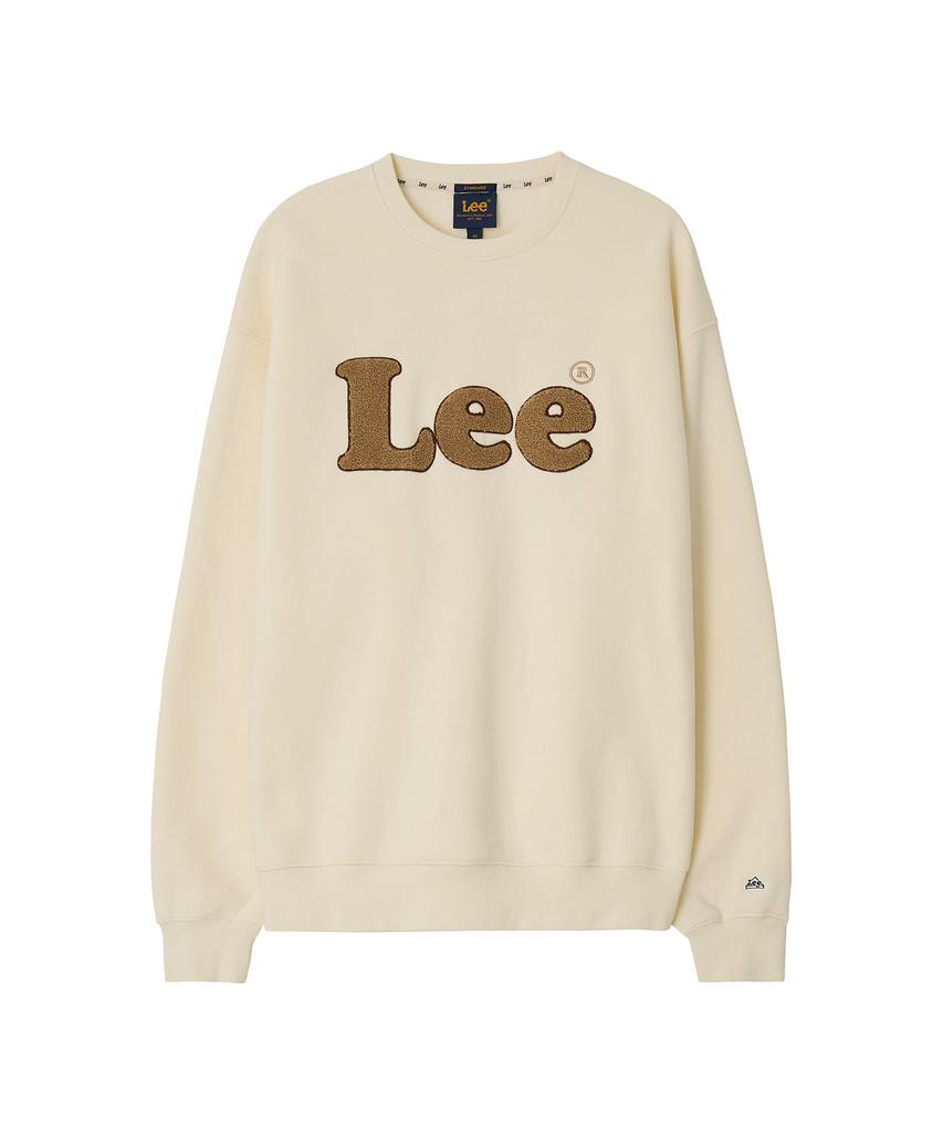 LEE Boucle Vintage Logo Brushed Sweatshirt Cream