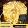 Waterproof LED Solar String Lights - Outdoor Copper Wire Rainbow Tube Decor