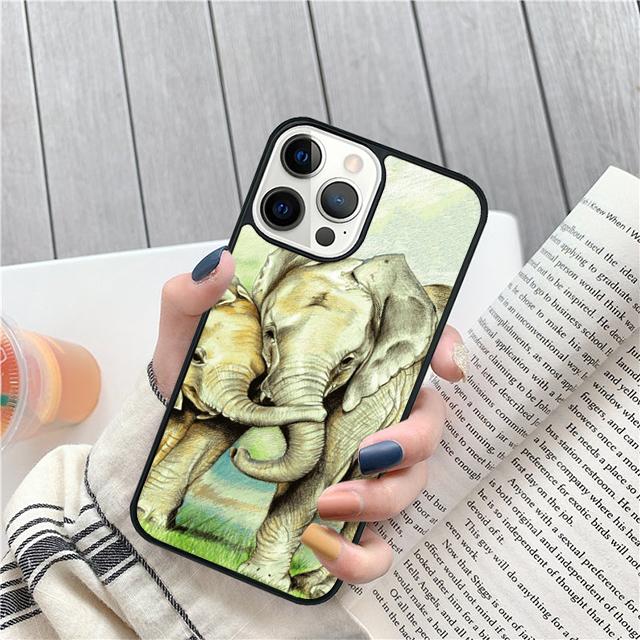 Чехол для телефона «Любовь слона, нежность, природа» для iPhone 17 Air 15 16 Pro Max 14 13 12 11 Pro Max Plus Coque Shell