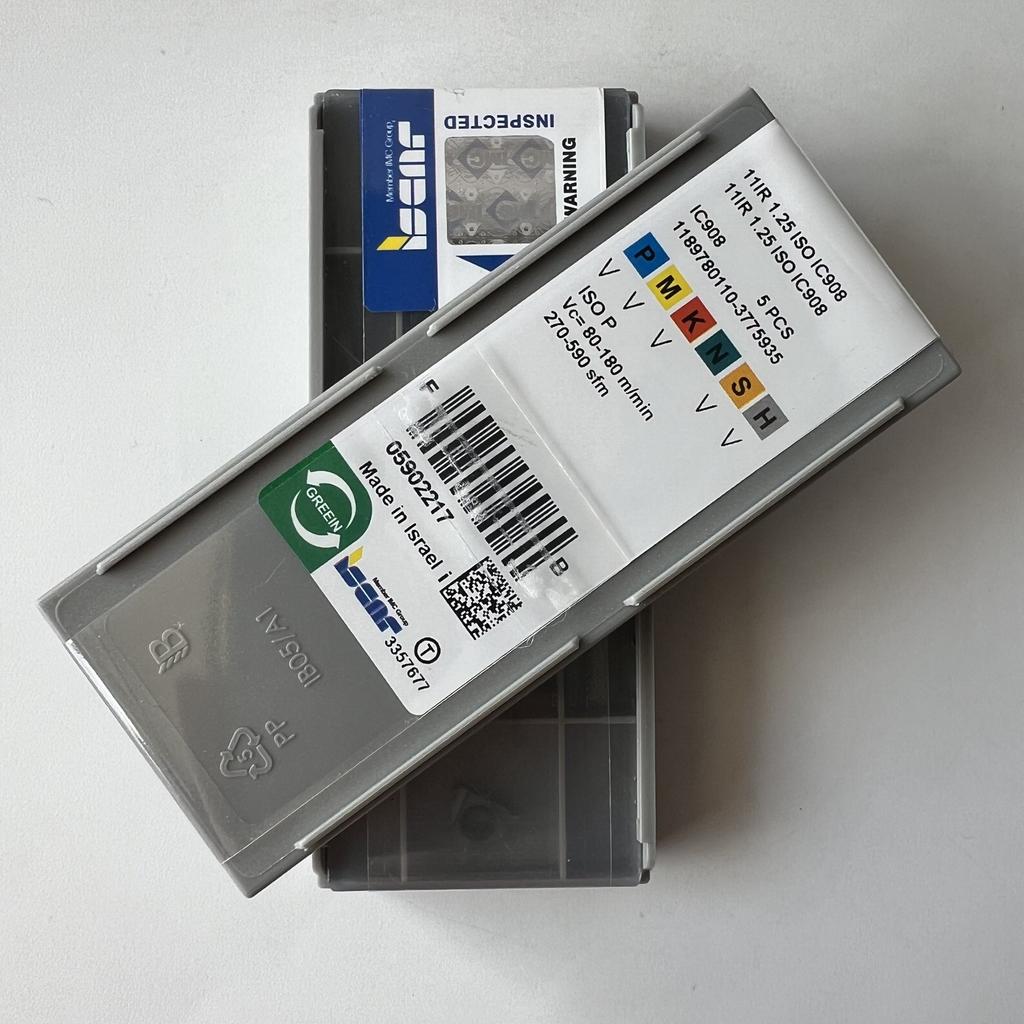 ISCAR / 11IR1.25ISO IC908 / Industrial indexable carbide inserts 5 Pcs