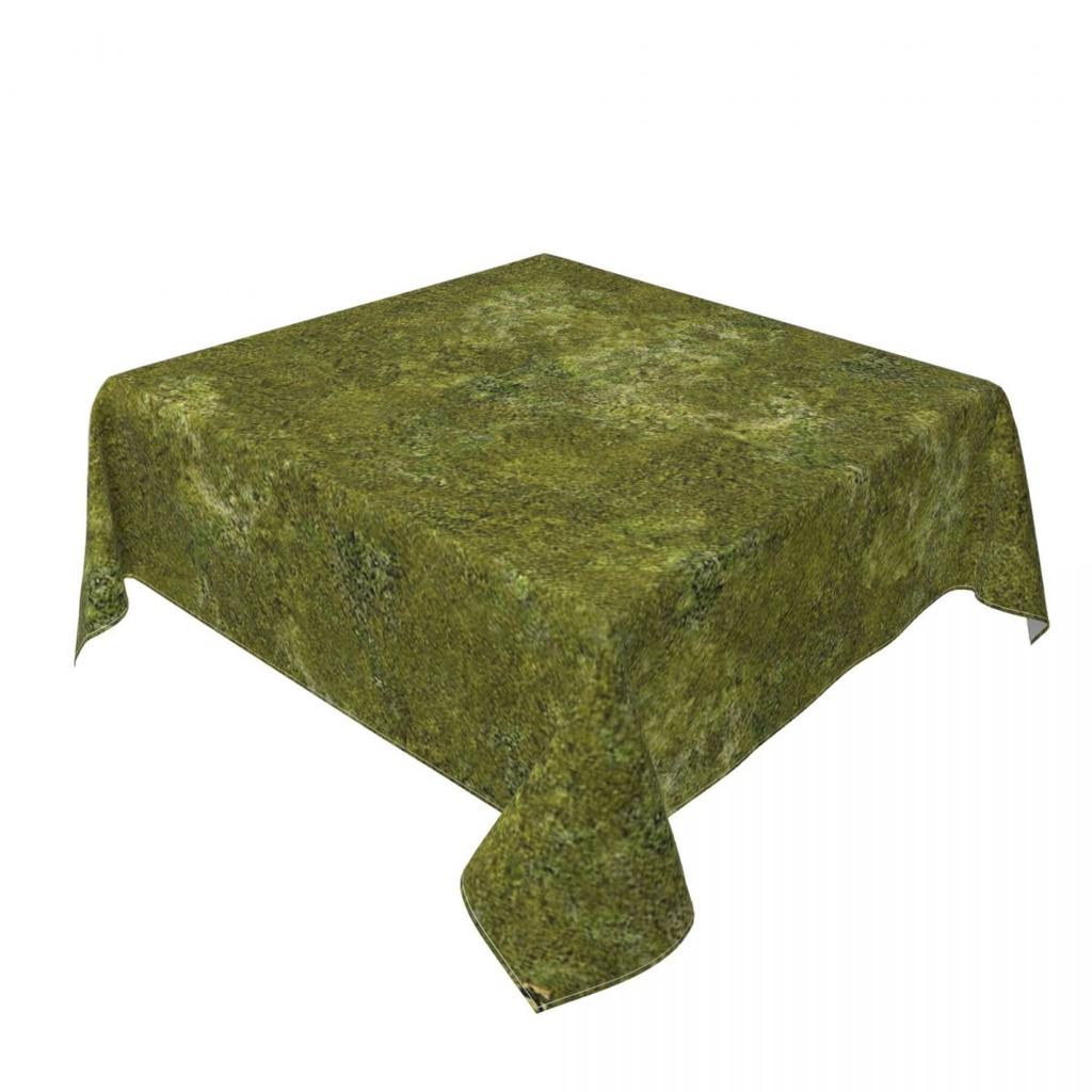 Grass Battlemat Waterproof Square Tablecloth Oilproof Table Cloth for Kitchen Events Dining Table Cover
