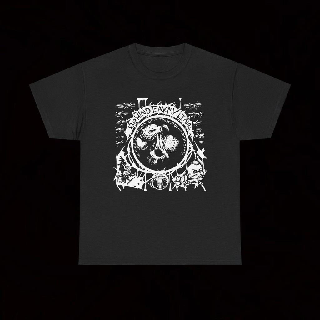 Behind Enemy Lines T Shirt Crust Punk Hardcore Grindcore Vintage Antischism Extinction of Mankind State of Fear Toxic Narcotic Disrupt Crass