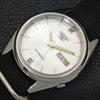 ВИНТАЖНЫЕ МУЖСКИЕ ЧАСЫ SEIKO 5 AUTOMATIC 7009A ЯПОНИЯ СЕРЕБРИСТЫЙ ЦИФЕРБЛАТ a701260-5 R206a-a701260