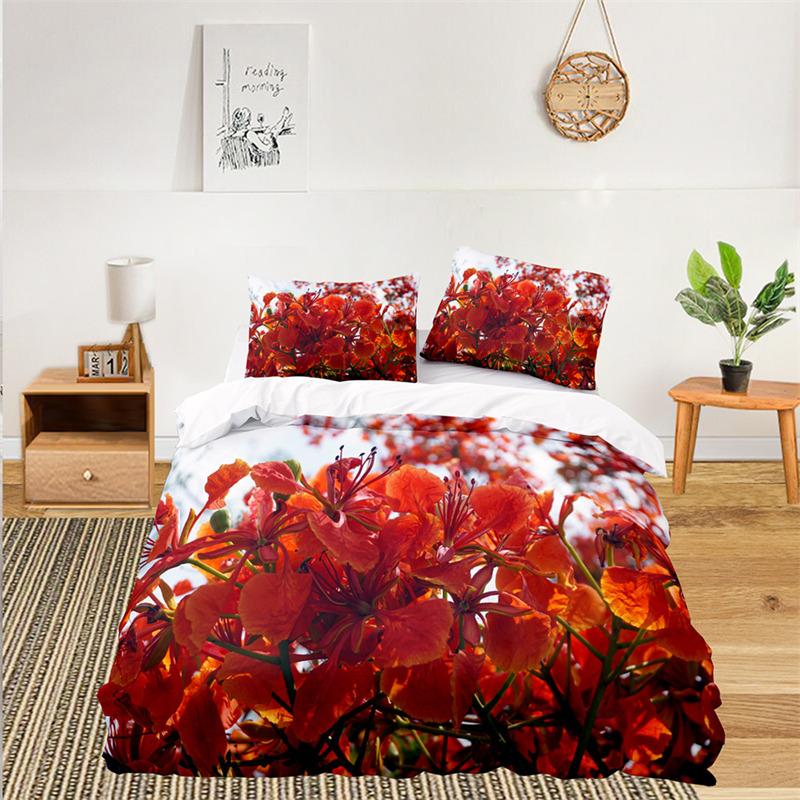Мягкий цветочный комплект постельного белья для детей, девочек, взрослых, листьев, цветов, веток, пододеяльник, наволочки, декор для спальни