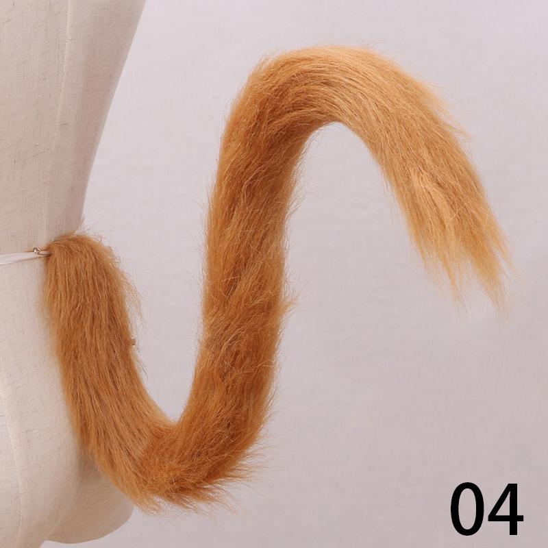 1PC Fox Cosplay Upturned Accessories Cat Tail Long Plush Simulation Beast Kids Lolita Costume Wolf