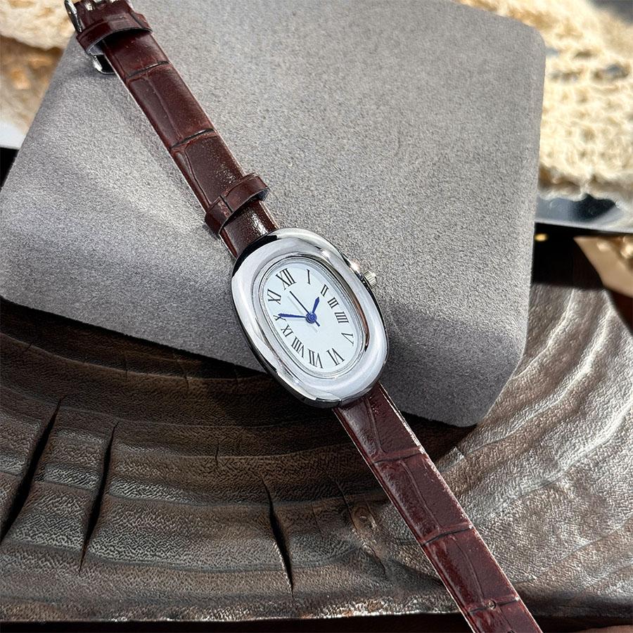 Женские новые овальные часы-браслет в форме яйца с кварцевым механизмом, элегантные миниатюрные наручные часы в винтажном стиле, стильный трендсеттер