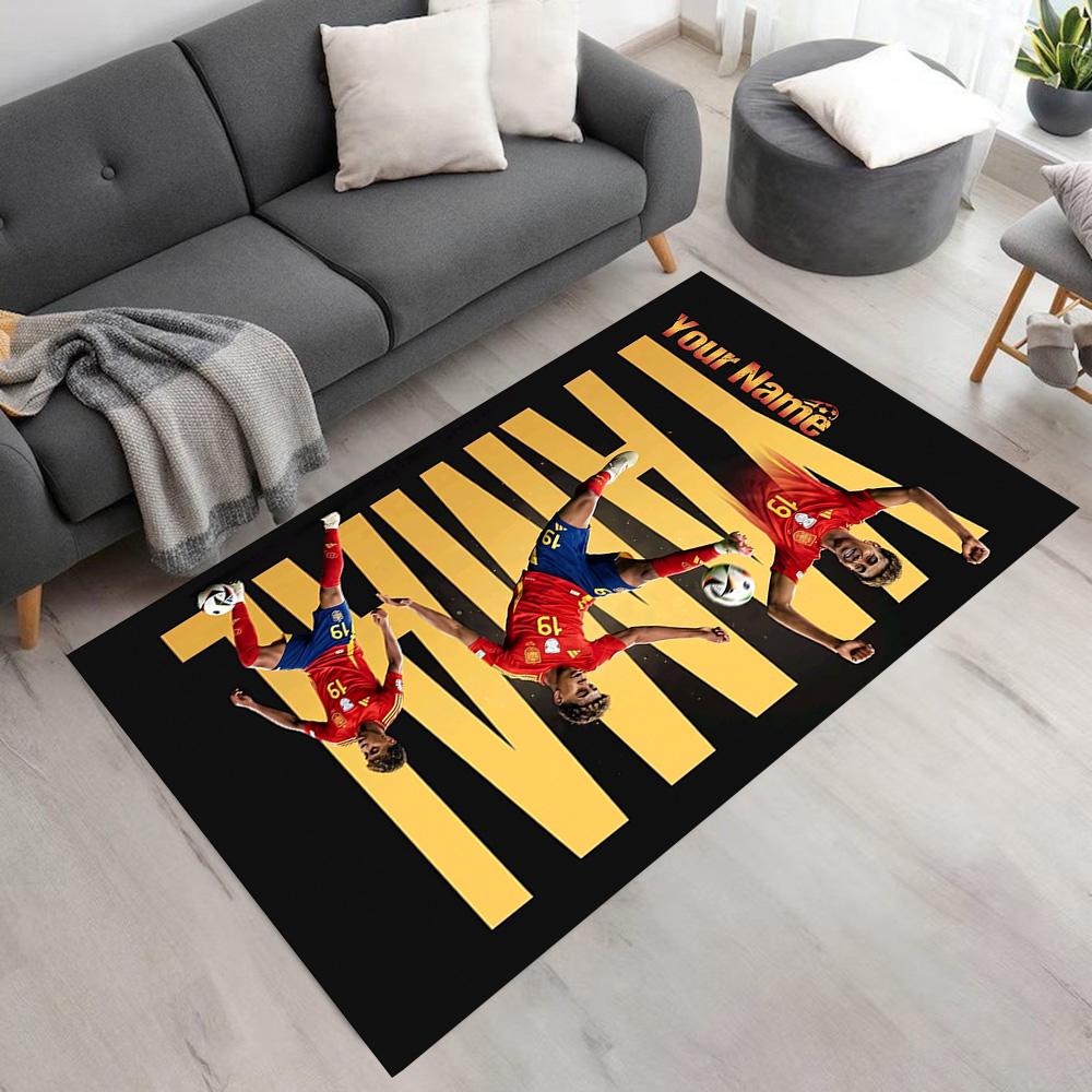 Yamal Customizable Name Carpet Design for Bedrooms Hallway Playrooms Game Room Anti-slip Rug Decorate Offices Birthday/Christmas Gift