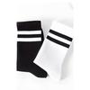 Носки унисекс в черно-белую полоску, 10 шт. (хлопок)