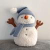 22CM Super Cute Sammy Snowman Plush Toy Cute White With DIY Scarf Hat Wnter Snowman Placating Doll Send Children Birthday Gift