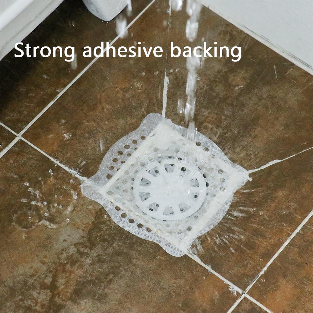Kitchen Shower Easy To Install Disposable Floor Drain Cover Mesh Stickers Bath Hair Catcher Filter