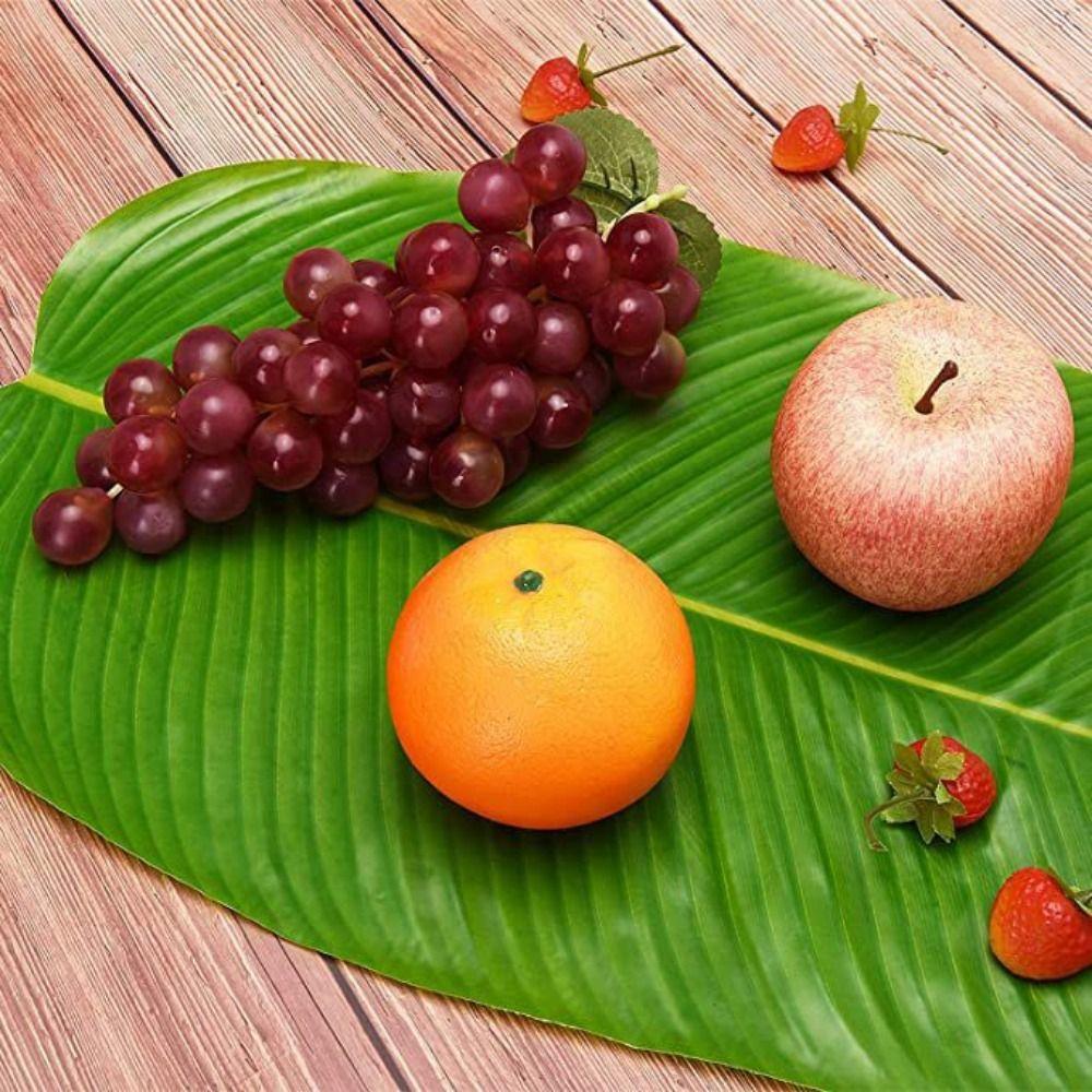 1Pcs Heat Resistant Artificial Banana Leaf Simulation Kitchen Placemats  Party Wedding Decoration