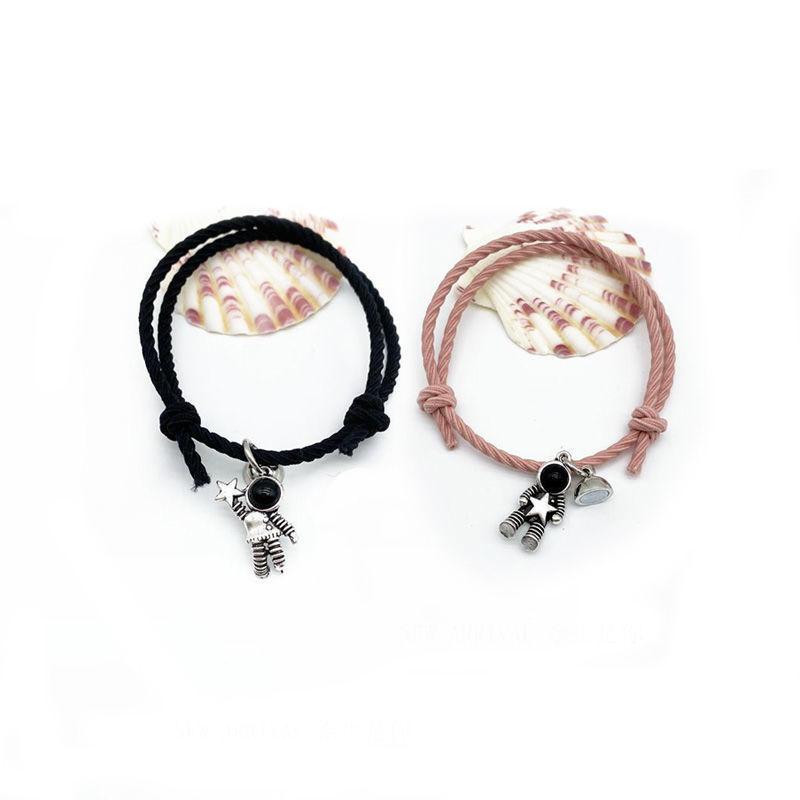 iF ME 2pcs/set Astronaut Multilayer Adjustable Couple Bracelet Simple Magnet Bracelets Jewelry Accessories Gift