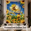 Custom Text Printed Tapestry Bing Bunny Pattern Large Wall Hanging Indoor Room Decor