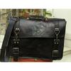 Bag Laptop Briefcase Men Genuine Vintage Black Leather Satchel Messenger