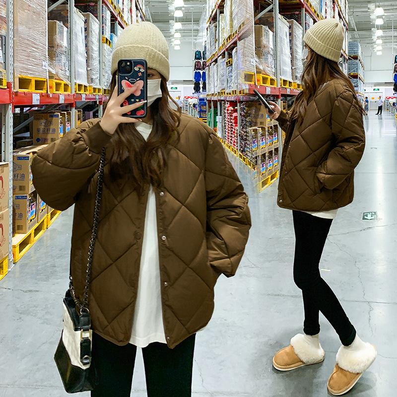 Утепленные теплые парки для женщин, осенне-зимняя винтажная куртка с длинными рукавами и круглым вырезом, модные повседневные шикарные пальто большого размера