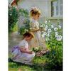 5D Diy Алмазная картина Вышивка крестом Садовая девушка Картина Алмазная вышивка