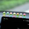 Случайный цвет Накладка на приборную панель автомобиля Милый Светящийся Цветочный Декор Украшение