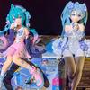 14cm Hatsune Miku Love Sailor Q Version Figure Pink Sailor Suit Blue Bow Heart PVC Action Figure Perfect Toy for Fans