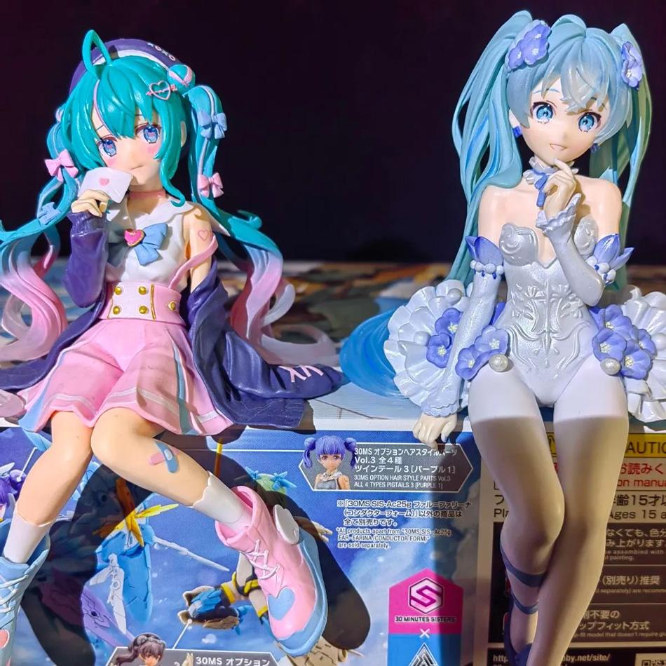 14cm Hatsune Miku Love Sailor Q Version Figure Pink Sailor Suit Blue Bow Heart PVC Action Figure Perfect Toy for Fans