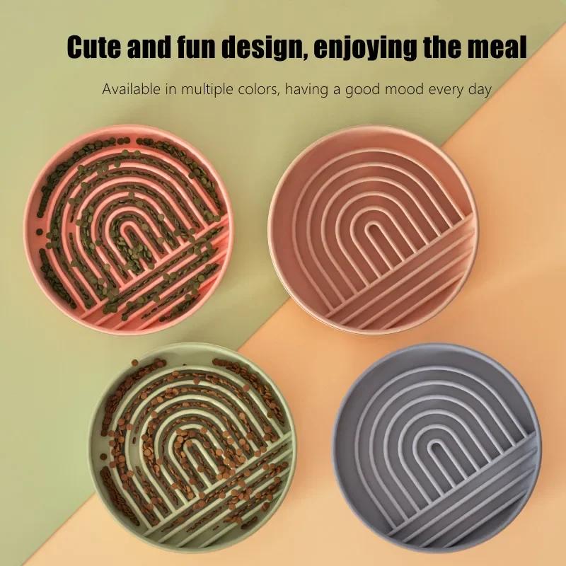 Силиконовый коврик для медленного кормления собак, который можно вылизывать, нескользящая тарелка для медленного кормления домашних животных, предотвращающая удушье. Миска для корма для собак, товары для домашних животных.