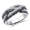 Huitan Personality Black/White Cubic Zirconia Woman Rings for Wedding Unique Design Cool Girls Finger-ring Party Zircon Gift