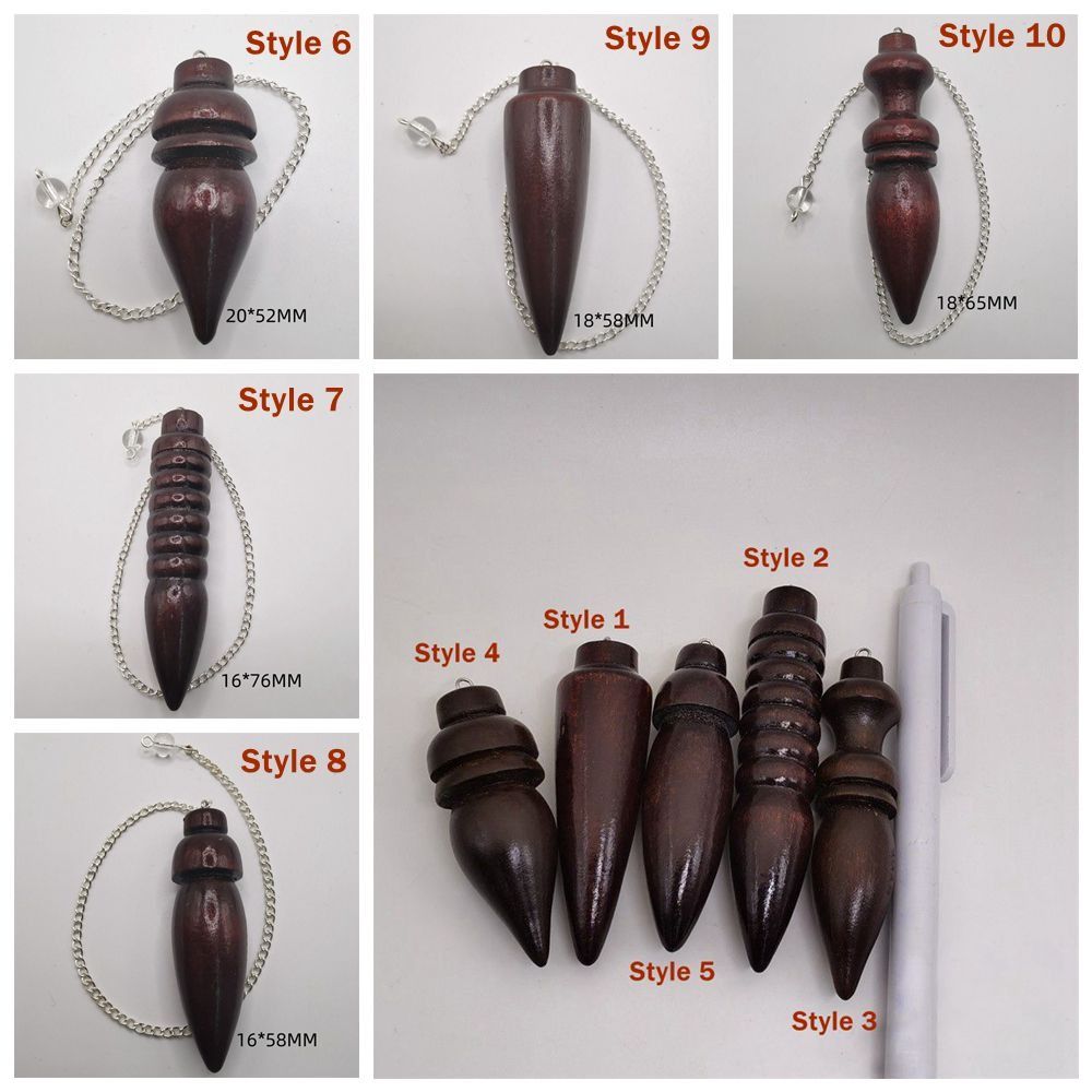 Амулет натуральный деревянный маятник деревянный круглый конус узор портативный маятник Рейки кулон