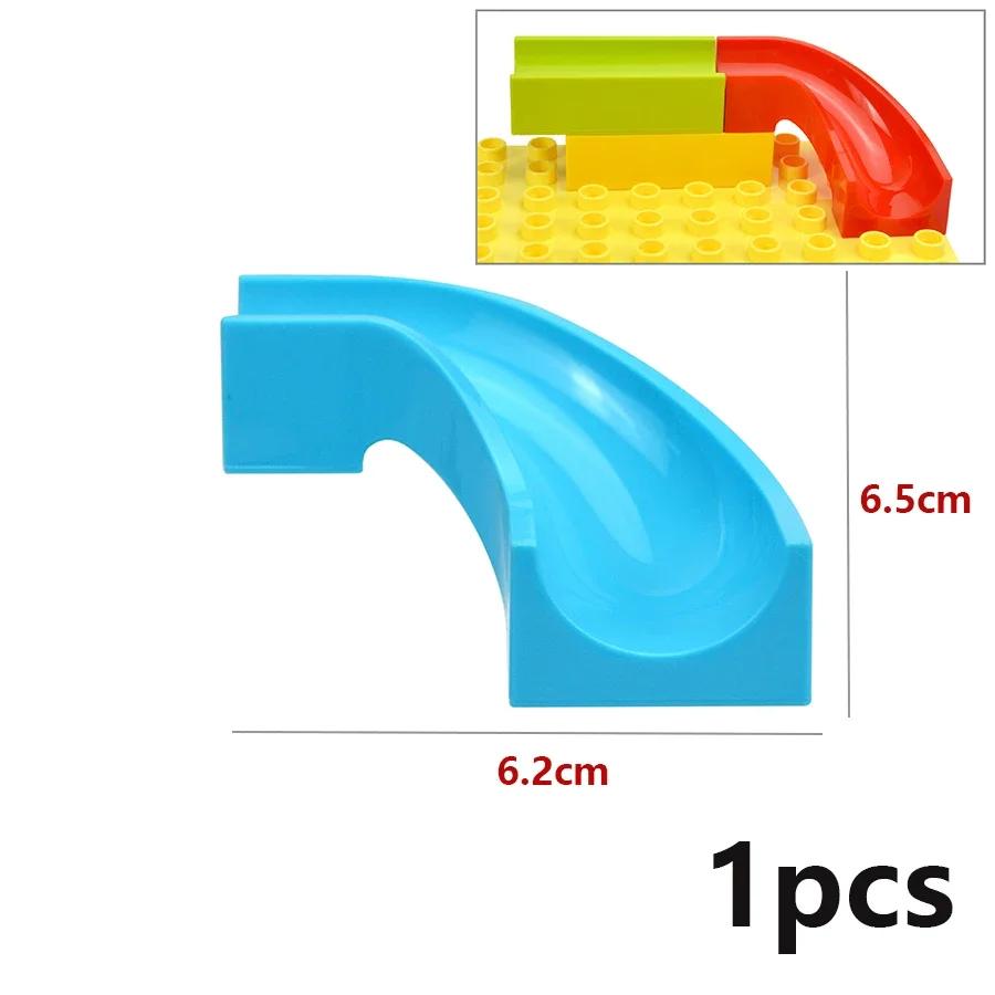 Большой размер слайд гоночный трек мяч кирпич крупный строительный блок воронка слайд лабиринт аксессуары детские игрушки совместимые Duploes
