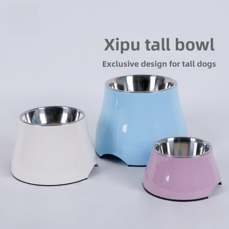 Премиальная миска двойного назначения из нержавеющей стали для собак мелких и средних размеров