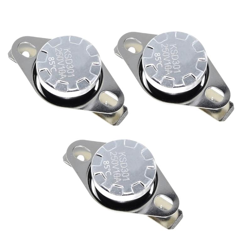 3 шт. 40/70/85/125℃ Термостат KSD301 250V 10A Нормально Замкнутый Нормально Разомкнутый Переключатель Температуры Терморегулирование Обслуживание