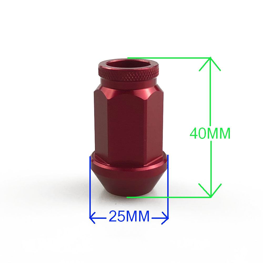 HOT D/ONE Wheel Lug Nuts JDM Car Racing Aluminium alloy Wheel Lug Nuts Screw M12x1.5/1.25 Length 50mm//35mm 20 pcs/set