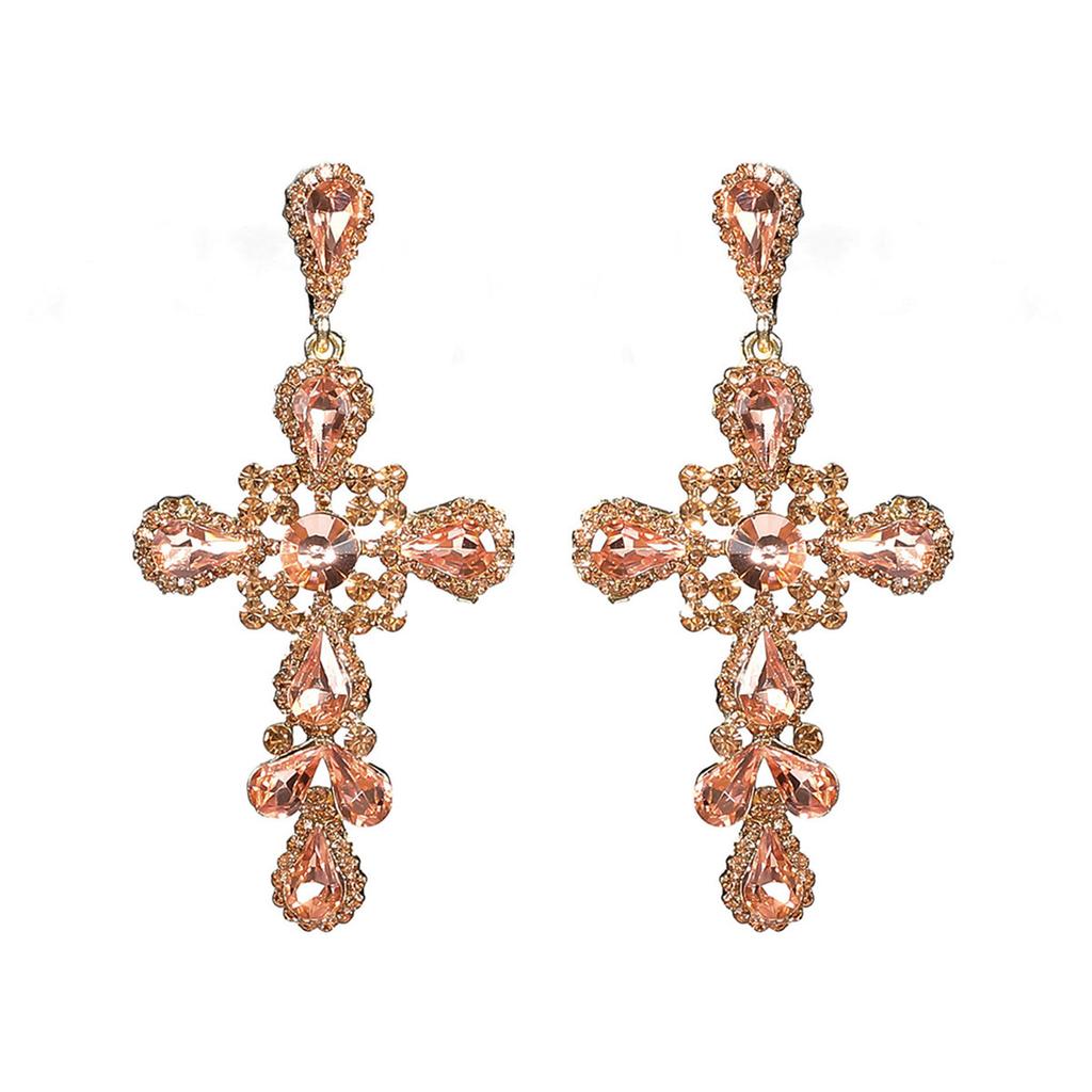 Премиальные модные серьги-крестики для женщин, блестящие модные серьги