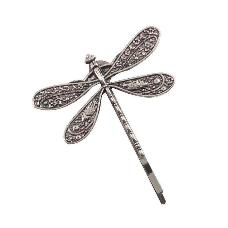 New Elegant Vintage Dragonfly Hairpins Bridal Headdress Zircon Accessories Gift Crystal Fashion V4S8
