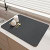 Coffee Drain Pad Rubber Mat Simple Super Absorbent Placemat Tableware Bottle Dish Kitchen Drying Drainer Mat Dinnerware Rug